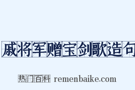 戚将军赠宝剑歌造句是什么意思的图片